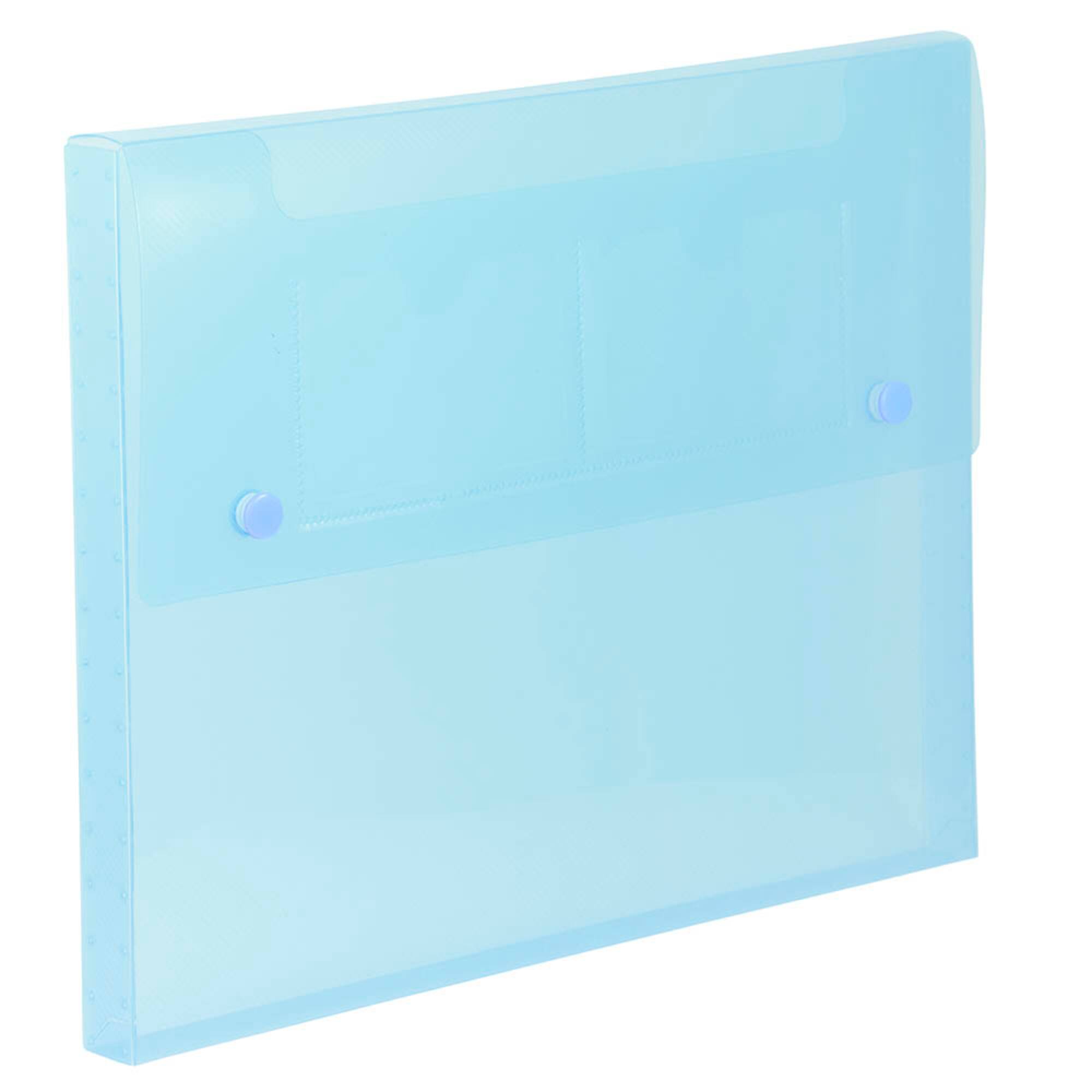 JAM Paper 9.5" x 12.5" Plastic Portfolio with Two Button Snap Closure